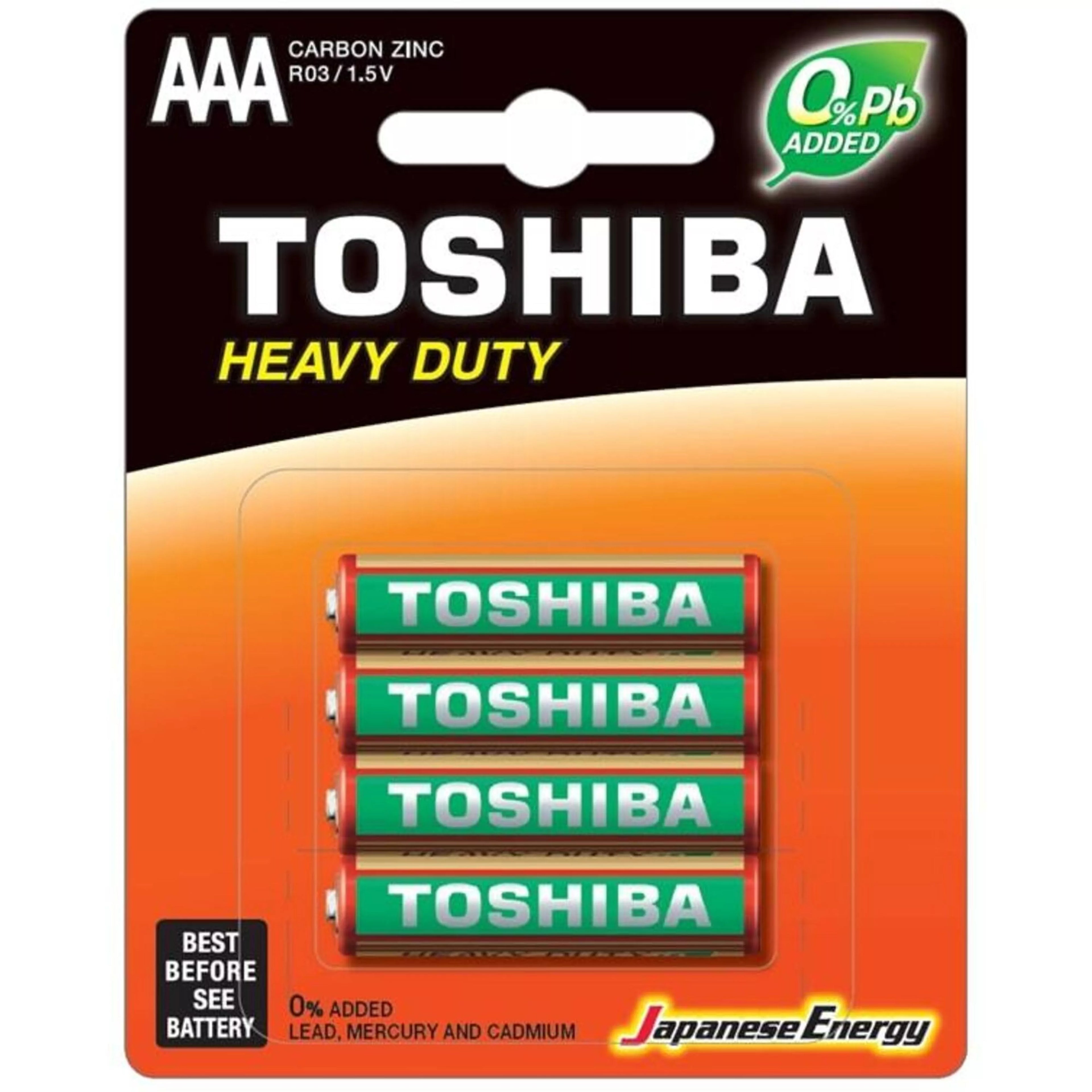 Toshiba AAA Batterijen (4 stuks)